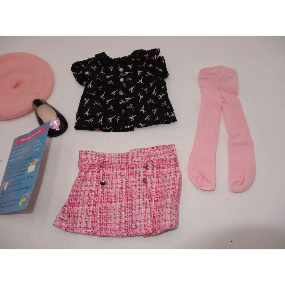 American‎ Girl World Traveler France Outfit Paris Beret Shirt Skirt 2021